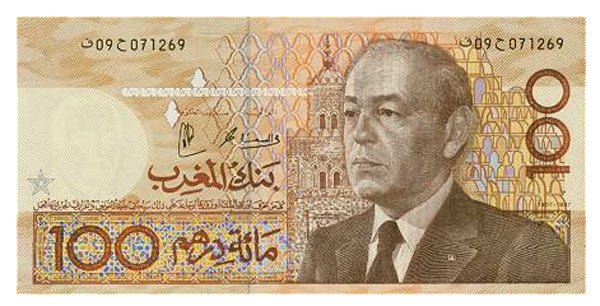 Geld Marokko Hundert dirham Schein