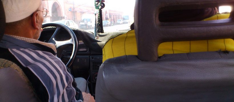 In einem Taxi in Marrakesch