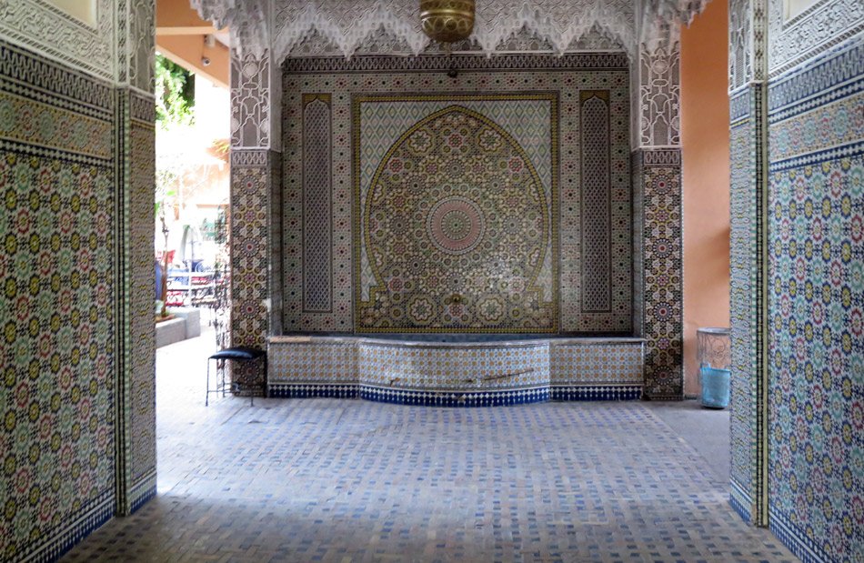Brunnen im Ensemble Artisanal Marrakesch