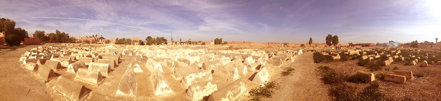 Panorama vom jüdischen Friedhof in Marrakesch
