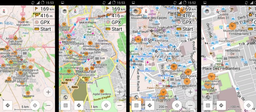 Screenshots OSMand app