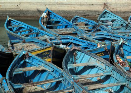 Fischerboote in Essaouira, Marokko