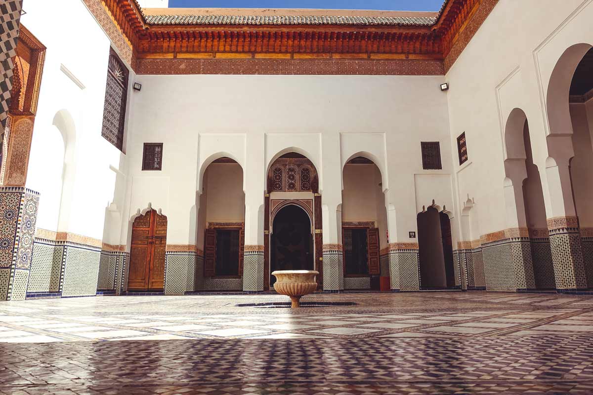 Innenhof im Museum Dar Si Said in Marrakesch