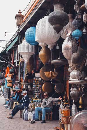 Strassenhändler in Marrakesch