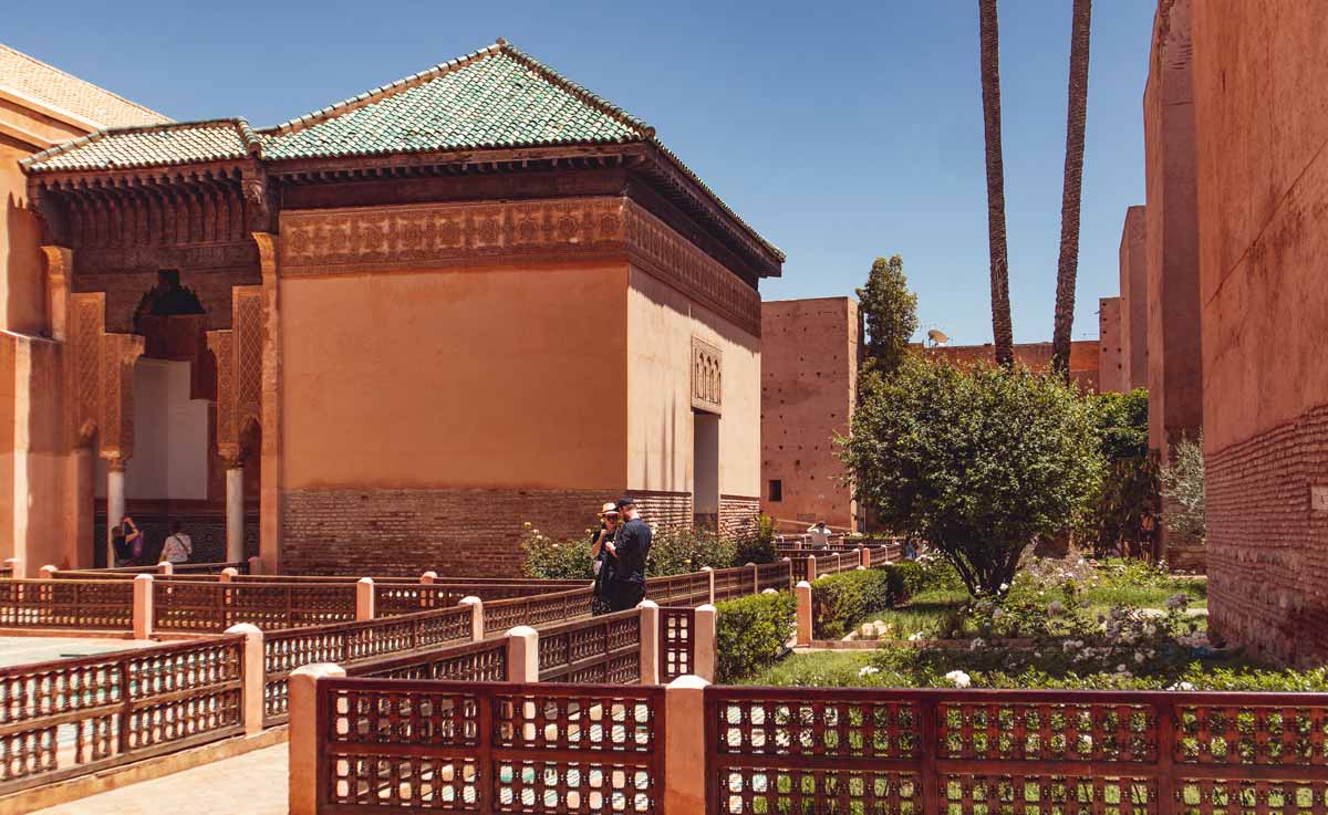 Das kleine Mausoleum der Saadier-Gräber in Marrakesch