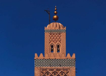 Minarett der Koutoubia Moschee in Marrakesch