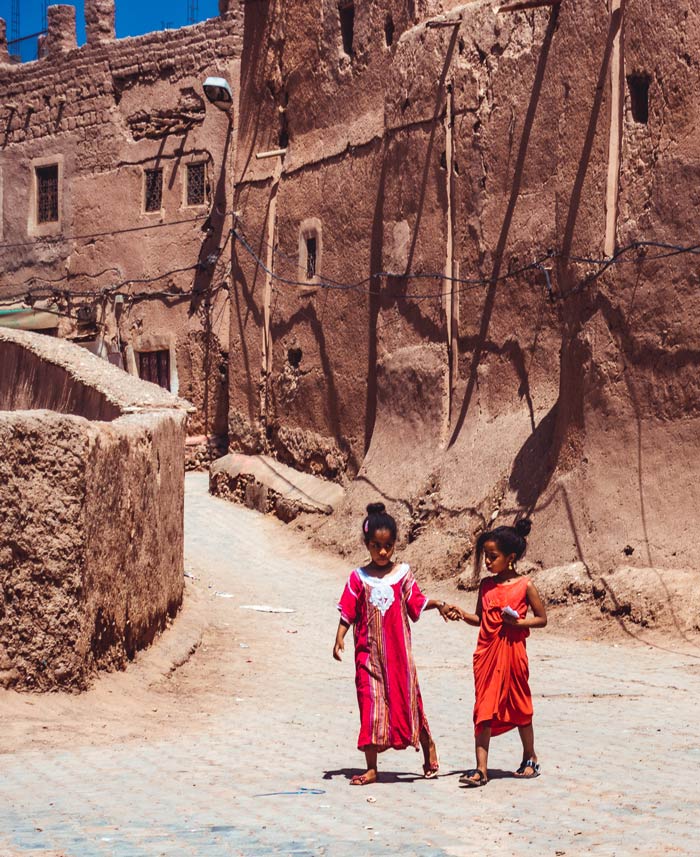 Kinder in Ouarzazate, Marokko