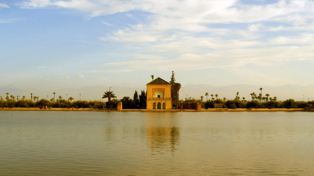 Pavillon im Menara-Garten in Marrakesch