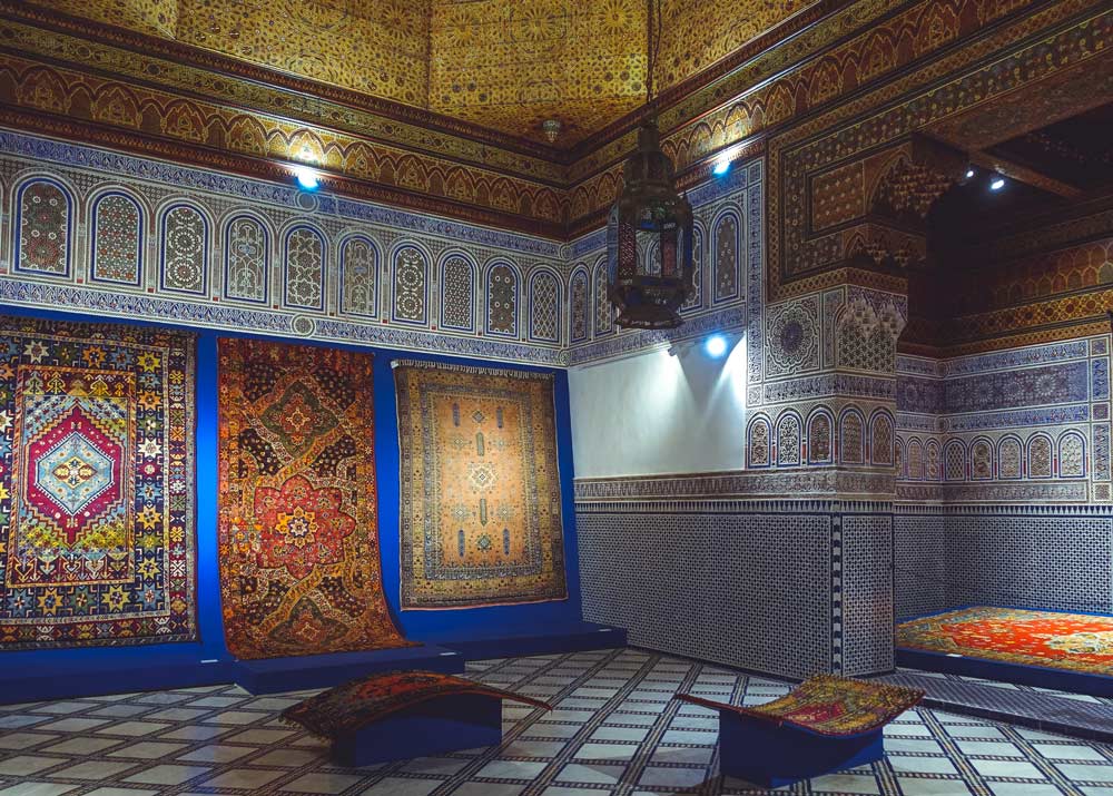 Teppiche im Museum Dar Si Said in Marrakesch