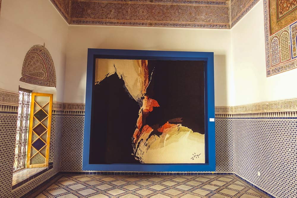 Teppichkunst im Museum Dar Si Said in Marrakesch