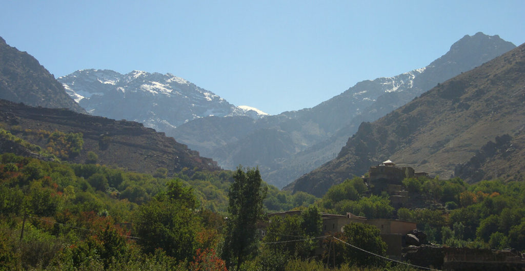 Blick auf den Djebel Toubkal in Marokko