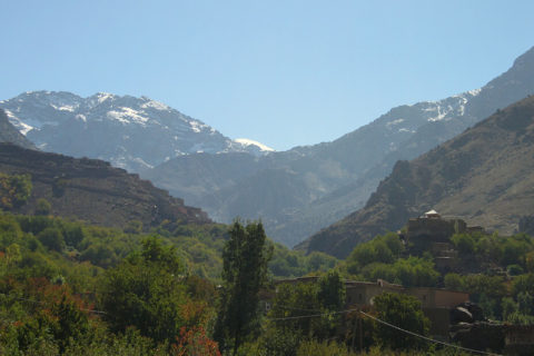 Blick auf den Djebel Toubkal in Marokko