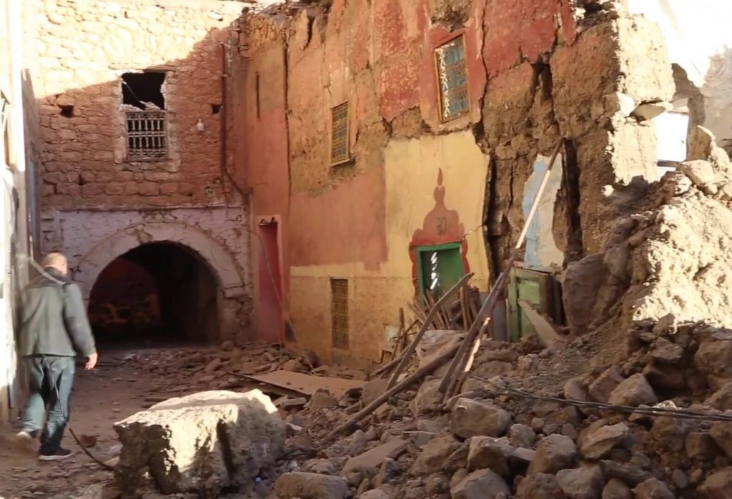 Zerstörungen in Moulay Brahim