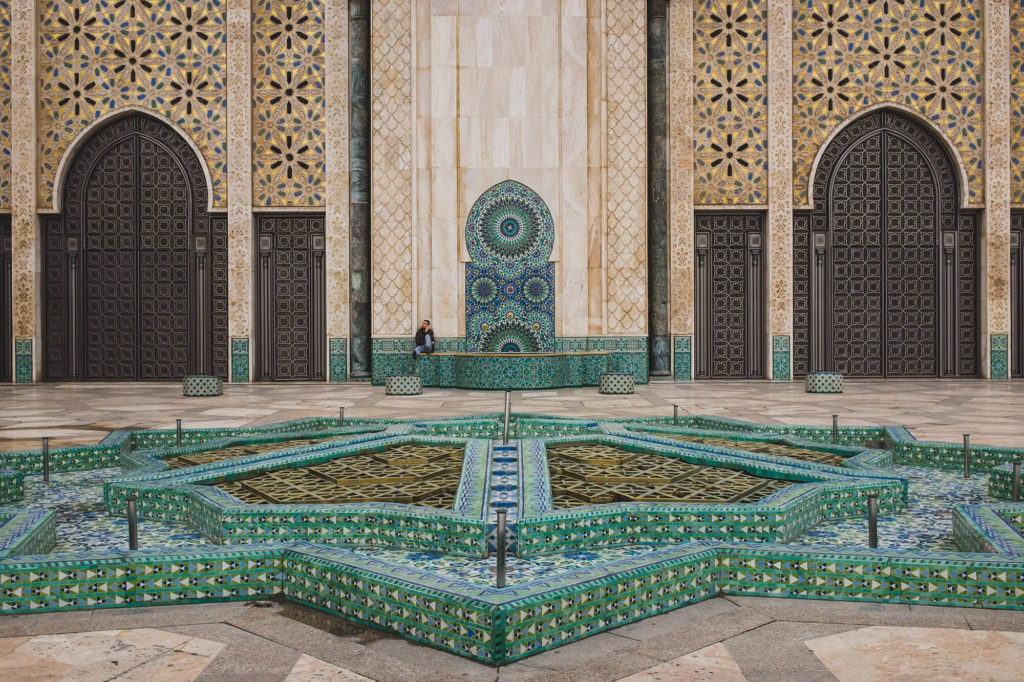 Wasserbecken Hassan Moschee Casablanca