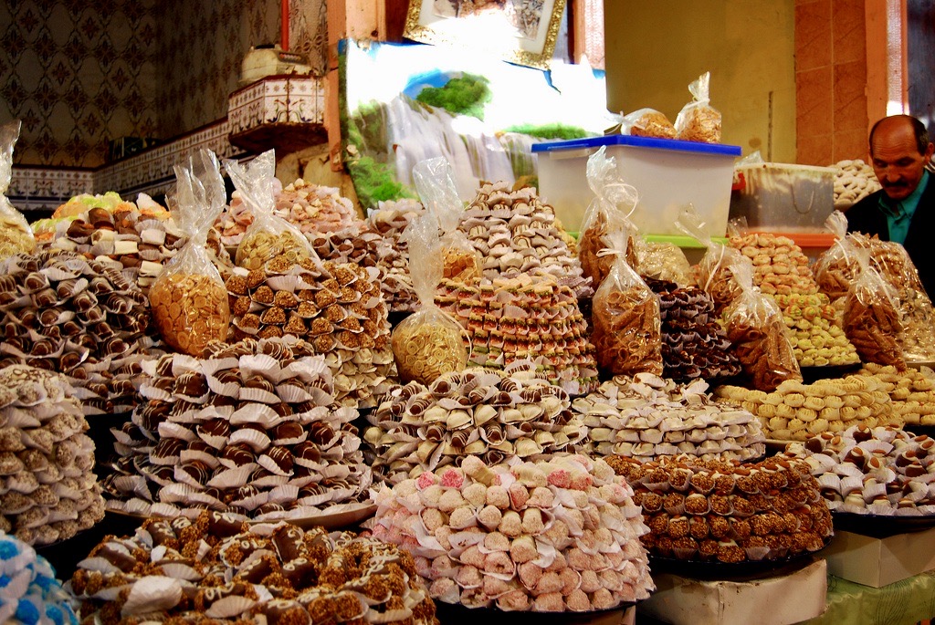 Händler im Souk in Meknes